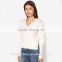 New t shirt design with high quality blank long sleeve women's shirt with lace TS071