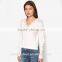 New t shirt design with high quality blank long sleeve women's shirt with lace TS071