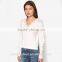 New t shirt design with high quality blank long sleeve women's shirt with lace TS071