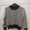 women's beading round neck long sleeve pullover with pattern