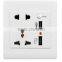 Upgrade Material 2.1A output universal socket outlet/2 USB socket/Mobile phone USB charger
