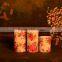 Rechargeable beautiful Peony flowers real wax flameless LED candle