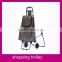 Promotional folding shopping trolley bag with 2 wheels