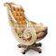 Luxury Genuine Leather Office Chair New Design Baroque Golden Carved Office Chair Swivel Executive Chair                        
                                                Quality Choice