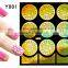 2016 colorful pvc french hollow nail stencil sticker