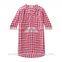 Wholesale Women's Plaid Long Shirts Cheap Flannel Nightshirt