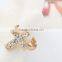 fashion jewelry alloy rhinestones crystal adjustable cross ring