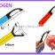 Silicone Handel 3-piece fruit peeler with Straight, Serrated, Julienne Blades red apple peeler