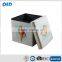 Comfortable Cube Shaped Faux Leather Folding Ottoman