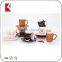 wholesale brown coffee cup logo printed 90cc espresso cups 12pcs ceramic cup and saucer