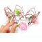 beatuiful flower crown braided leather elastic flower headband crown