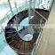 curved double beam laminated glass treads stairs curved staircase with stainless steel rod railings