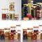 glass storage jars with wooden lid