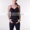 New Design Women Active Sports Wear Scrunchy Front Strap Tank Top