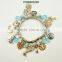 Wholesale fashion new design vintage metal flower charms chains bracelet