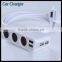 3-Socket Cigarette Lighter Adapter Multi Usb 4 Ports Car Charger