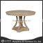 country style round solid wood dining table