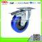 80mm-200mm Stainless steel elastic rubber casters Roller bearing caster
