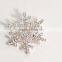 Snow Shaped Rhinestone Buckles Christmas Silver Hanging Decorative Snowflakes Brooch