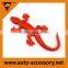 Red color Gecko plastic chrome car logo signs