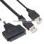 2016 new arrival USB 2.0 to SATA Serial ATA 15+7 22P Adapter Cable For 2.5" HDD Laptop Hard Drive