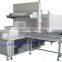 Automatic sleeve wrapper and PE thermal shrink packing machine