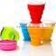 Wholesale Travel Portable Silicone Folding Coffee Cup, Silicone Foldable Cup