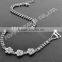 Fashion metal silver plated full crystal bra shoulder strap for women