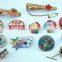 Low Price Laminated paper and round tinplate metal blank pin badges