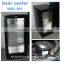 Air cool glass door refrigerator with low noise compressor