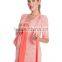 Newest Design Pink and White Maternity Dress Folk Stlye
