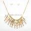 Best price stainless steel gold plated pearl jewelry set necklace
