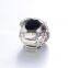 X339 Wholesale 925 Silver Halloween Witch Charms With Red Crystal