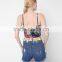 Bonvatt 2017 European Station Women 's New Tassel Retro Pattern Tied Vest Tied Halter Top