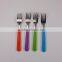 Multi Color Knife Fork Spoon 12Pcs Stainless Steel Cutlery Set With Basket