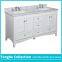 Solid Wood Double Bath Vanity Carrara Marble Top