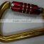 Carabiner safety snap hook and bulk with lock for climbing