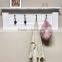 Rustic Wooden White Coat Rack Wooden Shelf
