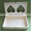 FSC carved decorative fancy wooden candy storage boxes with heart window for christmas gift