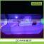 Wedding lighting led reception shining plastic wave shape bar counter table furniture