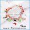 Christmas snowman gift jewelry bead charm bracelets with Christmas elements