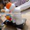 Outdoor big snowman with rabbit decoration