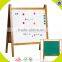 Wholesale top quality wooden black and white writing board educational children wooden black and white board W12B018