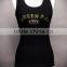 Wholesale sleeveless t shirt fashion womens custom Embroidery tank top manufacturer