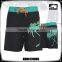 Contrast Waistband Trending Cheap Black Shorts with Custom Logo Sublimation