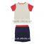 Summer Kid Boy Fashion Clothes Sets Applique T-shirt And Pant Outfit