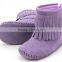 Baby suede leather new style girls ballet shoes unique boys shoes