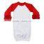 100% Cotton knit unisex white baby onesie with aqua ruffle sleeve wholesale baby clothes romper bodysuit for baby