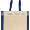 Full Color Print Tote Bag With Side Accents - made from 6 oz. basic cotton, measures 16"H x 15"W x 3"D and comes with your logo.