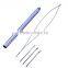 wig pulling needle threader, micro rings hair extension loop pulling needle